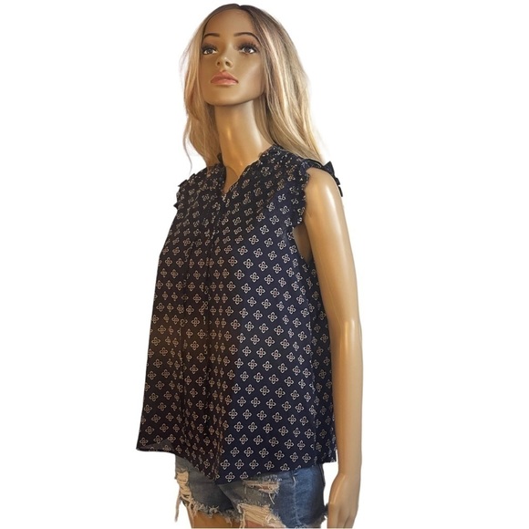 PAPERMOON Blue Floral Print Sleeveless Top - Picture 4 of 11